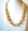 Vintage Yellow JADE Stones Necklace 103020