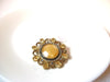 Vintage Lia Stone Rhinestone Brooch Pin 103020