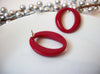Tortoise Shell Retro Earrings, Oval Red Earrings, Acrylic Red Earrings, Resin Earrings 80217