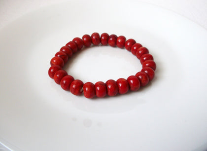 Polished Paprika Red Stone Bracelet 103020