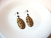 Vintage Brown Dangle Earrings 110120