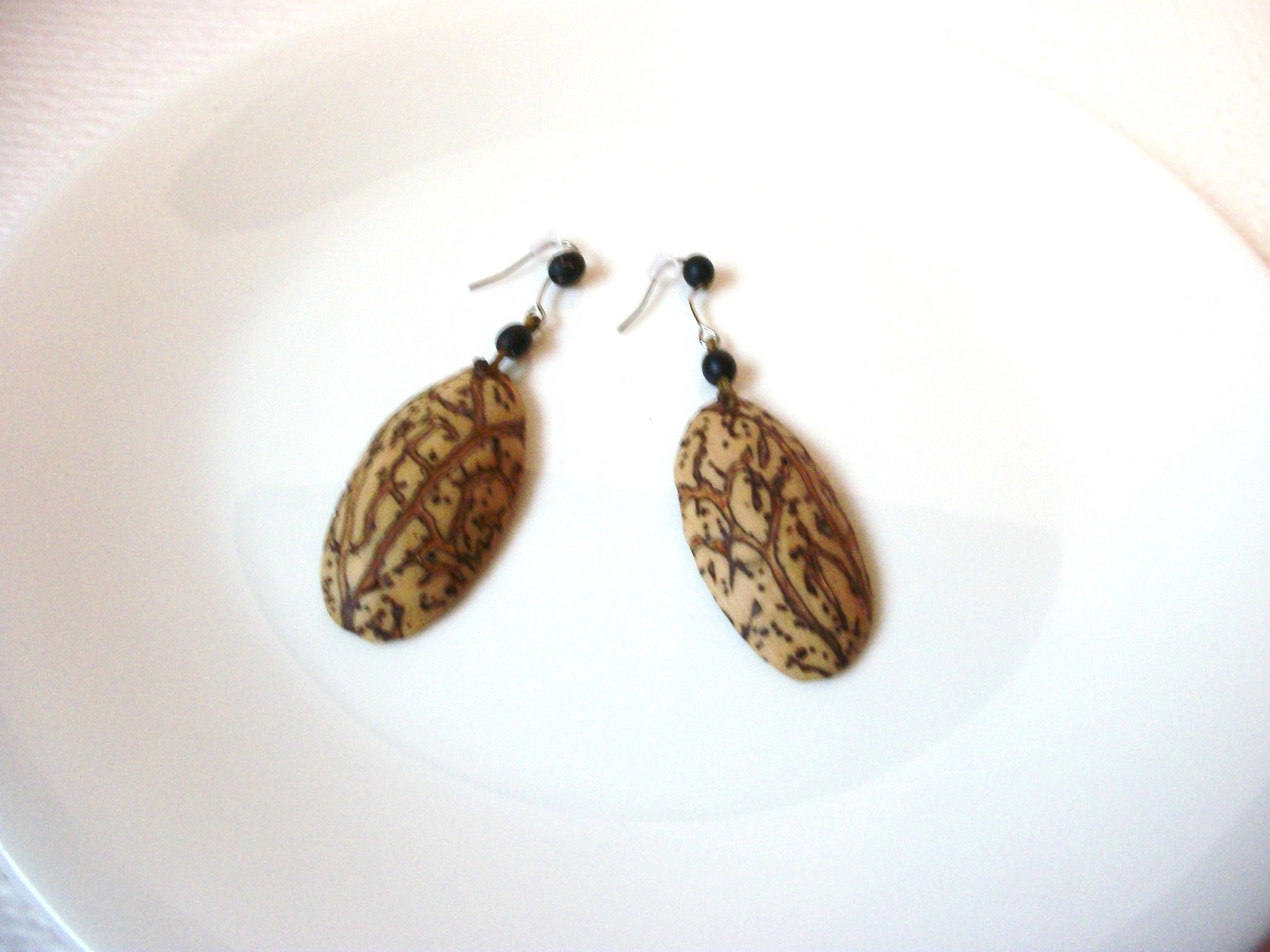 Vintage Brown Dangle Earrings 110120