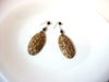 Vintage Brown Dangle Earrings 110120