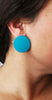 Susan Heavenly Turquoise Round Dome Earrings, Acetate Earrings, Resin Earrings, Acrylic, Statement Earrings S14A