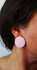 Susan Candy Pink Round Dome Earrings, Acetate Earrings, Resin Earrings, Acrylic, Statement Earrings S14A