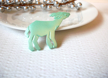 Vintage Old Plastic Elk Brooch Pin 110220