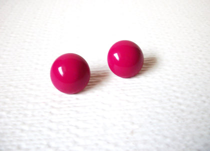 Retro Fuchsia Dome Earrings 110120