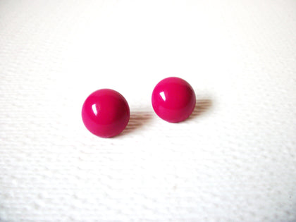 Retro Fuchsia Dome Earrings 110120