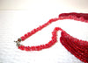 Vintage Glass Beads Fringe Necklace 110120