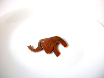 Vintage Copper Elephant Brooch Pin 110420