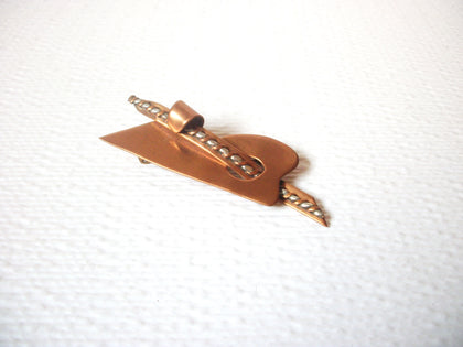 Vintage Copper Brooch Pin 110420