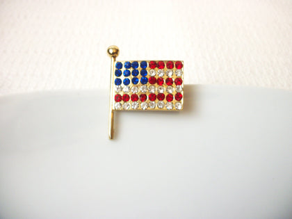 Rhinestones Patriotic Brooch Pin 61416