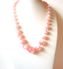 Vintage 1950s Pink Moonglow Necklace 110220