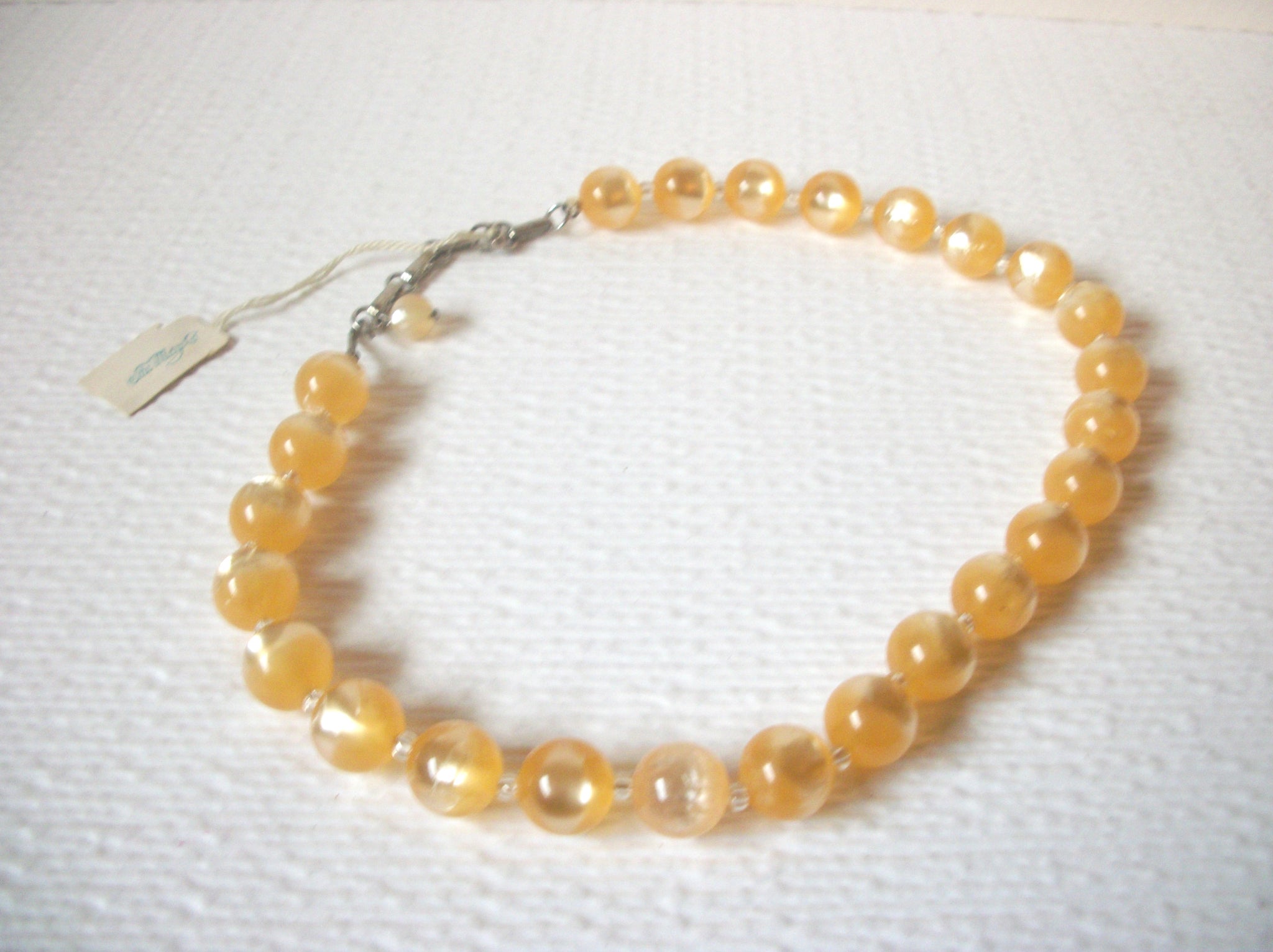 Vintage 1950s Golden Moonglow Necklace 110220