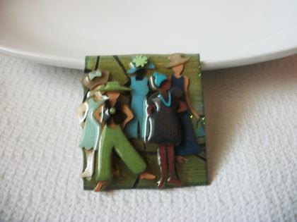 Woman Pins By Lucinda, Happy Ladies Brooch, Design By Lucinda Pins 112216