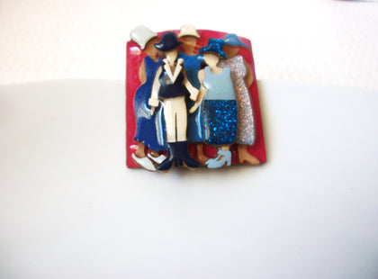 Woman Pins By Lucinda, July 4th Brooch, Pins By Lucinda 112216