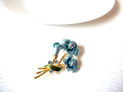 Retro Rhinestone Flower Brooch Pin 110320