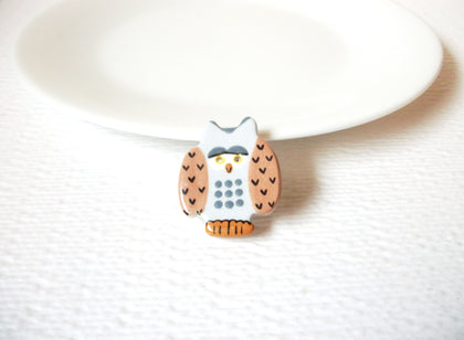 Vintage Owl Brooch Pin 110320