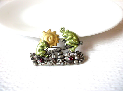 Vintage DD Frog Brooch Pin 110320 S