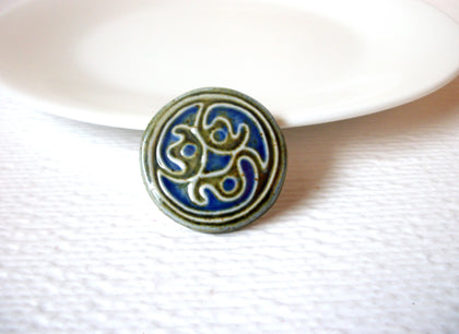 Vintage Celtic Porcelain Brooch Pin 110320