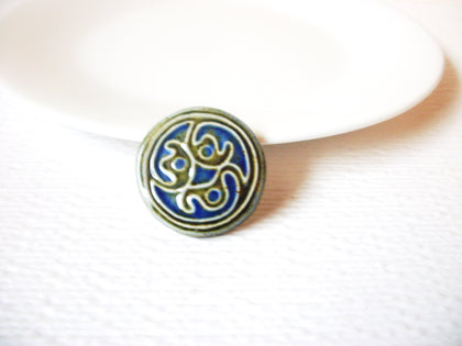 Vintage Celtic Porcelain Brooch Pin 110320