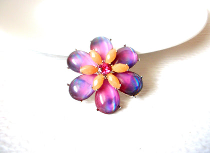 Vintage Moonglow Flower Brooch Pin 110420