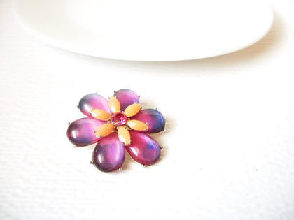 Vintage Moonglow Flower Brooch Pin 110420