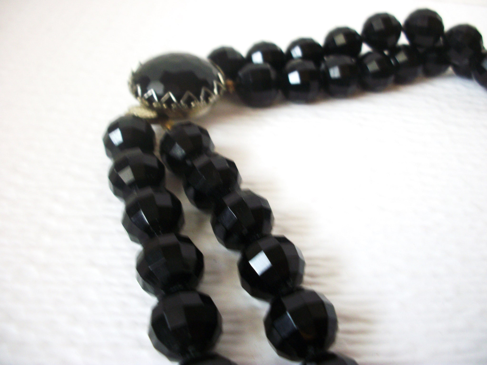 Vintage 1950 Black Necklace 110320