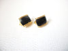 Vintage 1950 Gold Black Earrings 110320