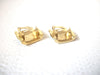 Vintage 1950 Gold Black Earrings 110320