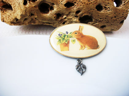 1995 M Bastin Bunny Brooch Pin 112916
