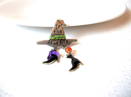 Vintage Halloween Witch Brooch Pin 110320