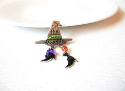 Vintage Halloween Witch Brooch Pin 110320