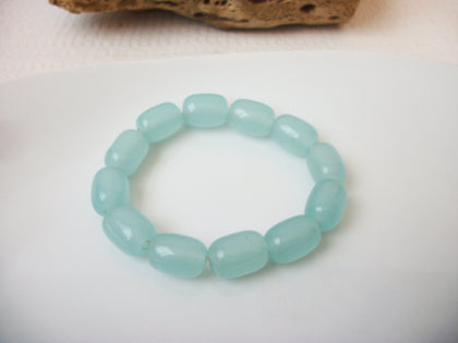 Natural Blue Chalcedony Gemstone Faceted Chalcedony Stone Genuine Chalcedony Stretch Bracelet 112916