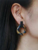 Kylie Dark Brown Tortoise Earrings, Tortoise Shell Earrings, Tortoise Doorknockers, Acetate Earrings, Resin Earrings, Acrylic Earrings S18A