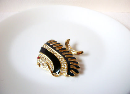 Retro Large Fish Rhinestone Brooch Pin 110420