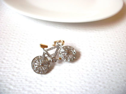 Vintage Rhinestone Bike Brooch Pin 110620