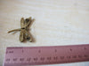 LC Stamped Brooch, Antiqued Brass Brooch, Dragonfly Pin, Designer Brooch Pins 113016