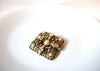 Vintage Glass Pearl Rhinestone Brooch Pin 110620