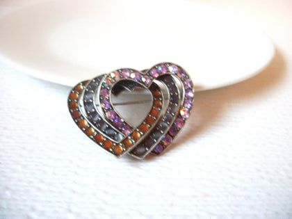 Vintage 1950s Heart Brooch Pin 110720