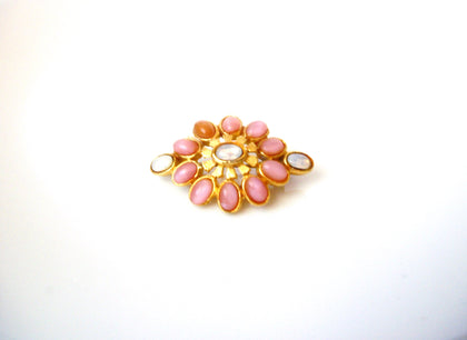 Vintage Moonglow Ornate Brooch Pin 110520