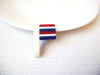Vintage Lucite Flag Brooch Pin 110520