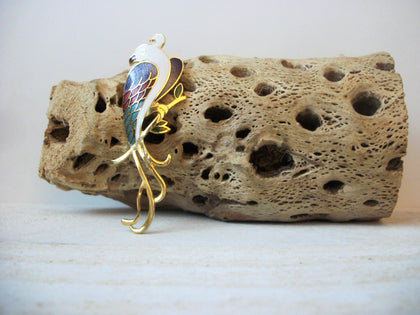 Cloisonne Exotic Bird Pin Brooch 113016