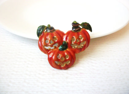 Vintage Halloween Pumpkin Brooch Pin 110520