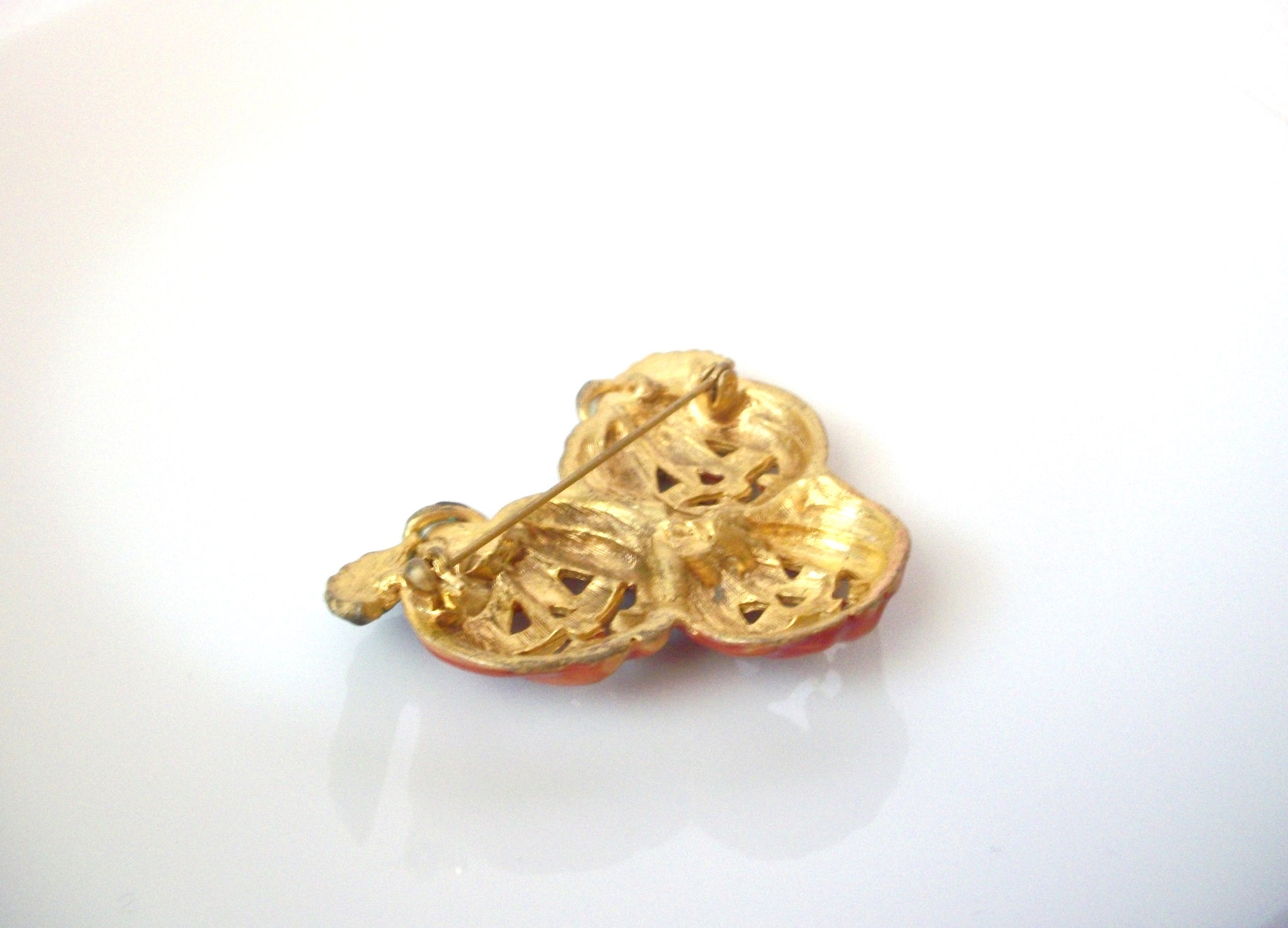 Vintage Halloween Pumpkin Brooch Pin 110520