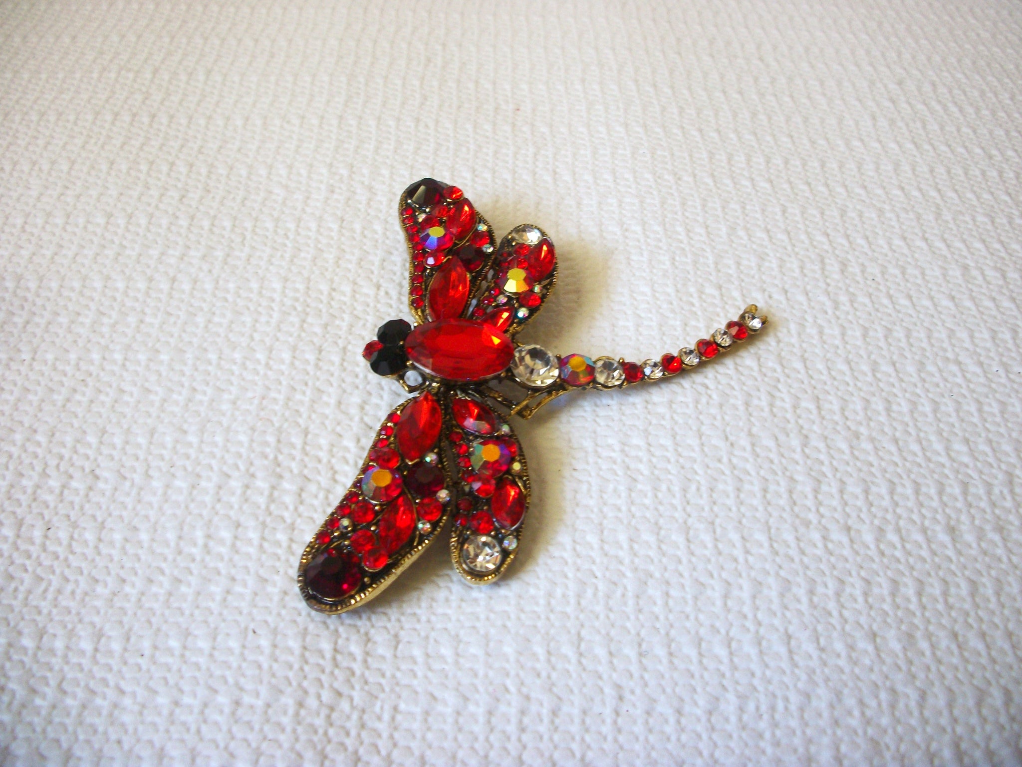 Large Retro Colorful Dragonfly Brooch 41220