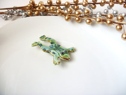 Ceramic Frog Brooch Pin 72116A
