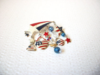 Vintage Patriotic Brooch Pin 110720