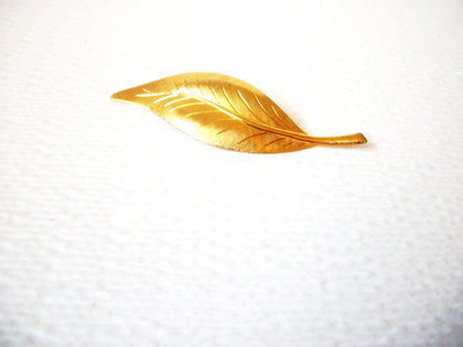 Vintage Gold Toned Leaf Brooch Pin 110520