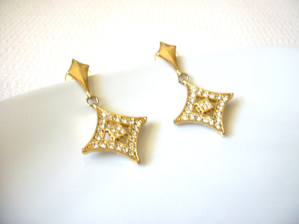 Vintage Made In USA Rhinestone Earrings 41320